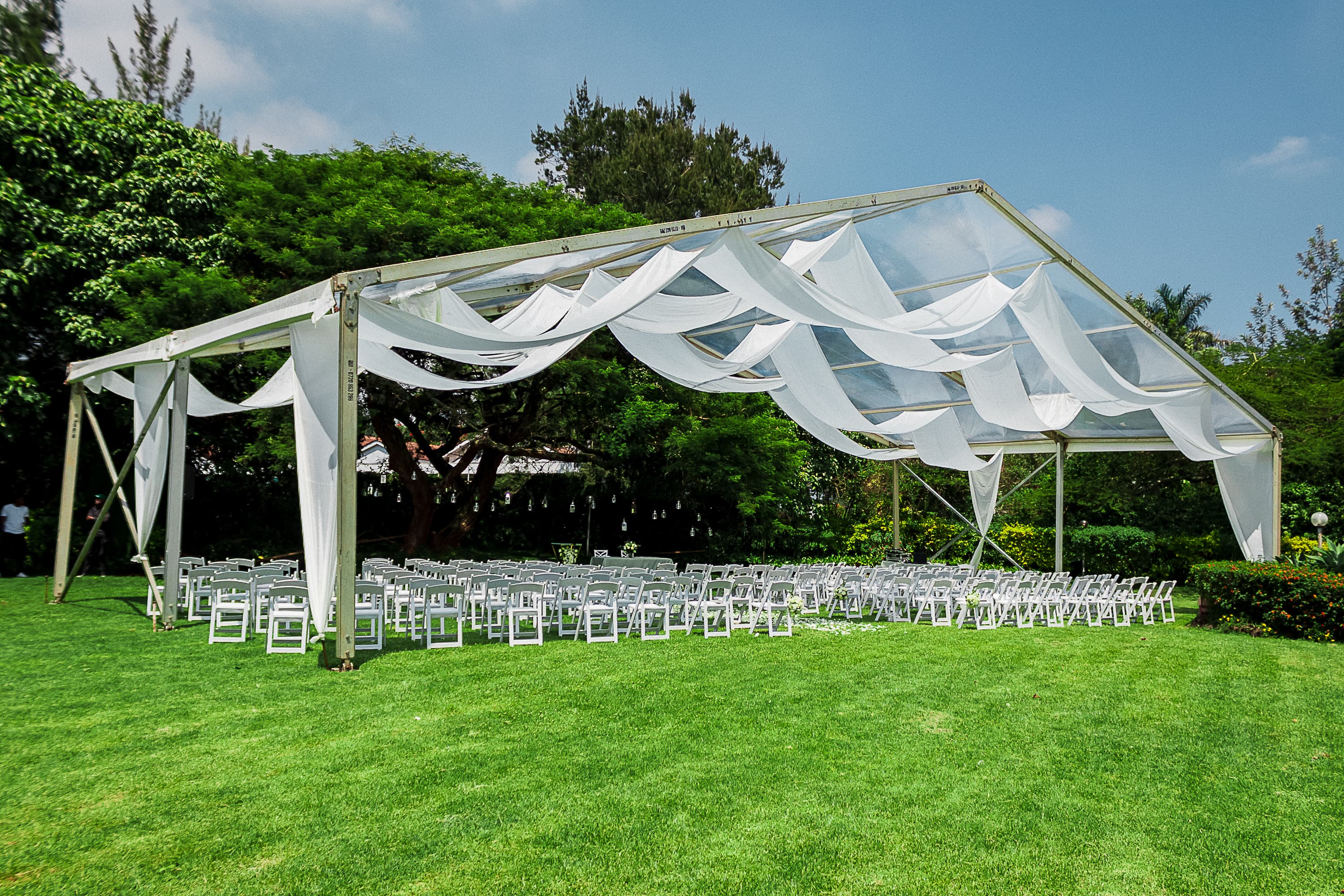 Stunning floral wedding arch arrangement